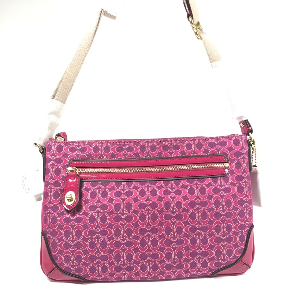 Coach Poppy Signature Metallic Outline SwingPack